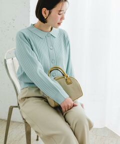 URBAN RESEARCH ROSSO / アーバンリサーチ ロッソ カーディガン・ボレロ | F by ROSSO　ウォッシャブル衿付きリブカーディガン