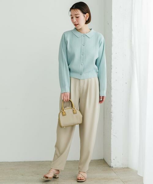 URBAN RESEARCH ROSSO / アーバンリサーチ ロッソ カーディガン・ボレロ | F by ROSSO　ウォッシャブル衿付きリブカーディガン | 詳細4