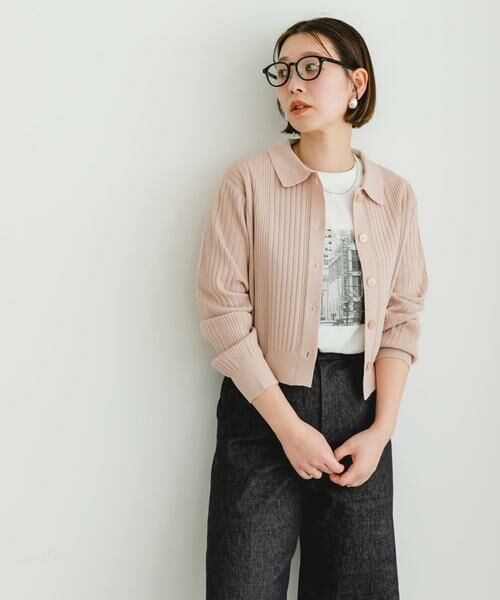 URBAN RESEARCH ROSSO / アーバンリサーチ ロッソ カーディガン・ボレロ | F by ROSSO　ウォッシャブル衿付きリブカーディガン | 詳細18
