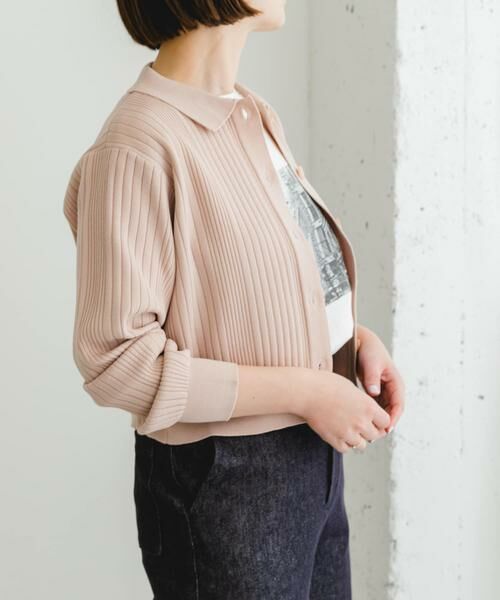 URBAN RESEARCH ROSSO / アーバンリサーチ ロッソ カーディガン・ボレロ | F by ROSSO　ウォッシャブル衿付きリブカーディガン | 詳細19