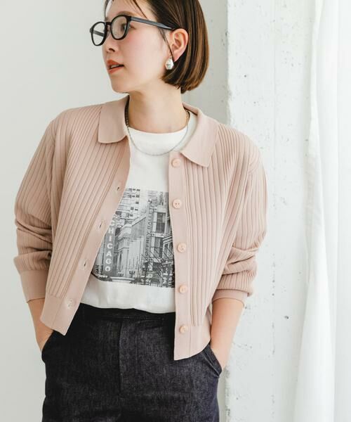 URBAN RESEARCH ROSSO / アーバンリサーチ ロッソ カーディガン・ボレロ | F by ROSSO　ウォッシャブル衿付きリブカーディガン | 詳細20