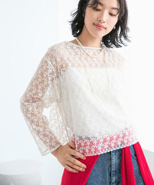 URBAN RESEARCH ROSSO / アーバンリサーチ ロッソ シャツ・ブラウス | エンブロイダリーシアートップス | 詳細1