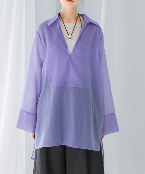 URBAN RESEARCH ROSSO / アーバンリサーチ ロッソ シャツ・ブラウス | シアースキッパーロングシャツ | 詳細7