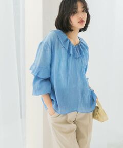 URBAN RESEARCH ROSSO / アーバンリサーチ ロッソ シャツ・ブラウス | 『WEB/一部店舗限定カラー』楊柳フリルブラウス