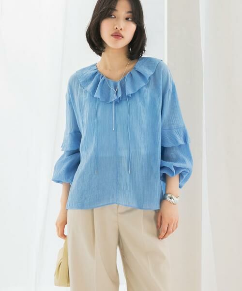 URBAN RESEARCH ROSSO / アーバンリサーチ ロッソ シャツ・ブラウス | 『WEB/一部店舗限定カラー』楊柳フリルブラウス | 詳細2