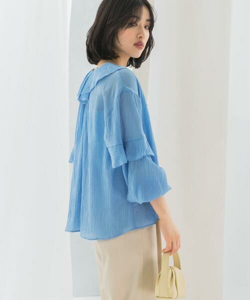 URBAN RESEARCH ROSSO / アーバンリサーチ ロッソ シャツ・ブラウス | 『WEB/一部店舗限定カラー』楊柳フリルブラウス | 詳細3