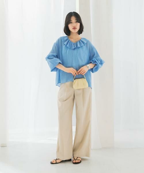 URBAN RESEARCH ROSSO / アーバンリサーチ ロッソ シャツ・ブラウス | 『WEB/一部店舗限定カラー』楊柳フリルブラウス | 詳細5