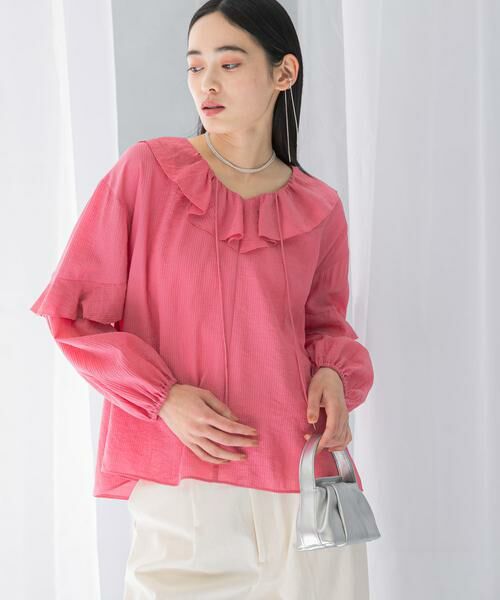 URBAN RESEARCH ROSSO / アーバンリサーチ ロッソ シャツ・ブラウス | 『WEB/一部店舗限定カラー』楊柳フリルブラウス | 詳細9