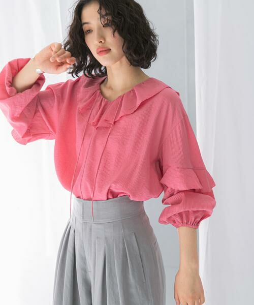 URBAN RESEARCH ROSSO / アーバンリサーチ ロッソ シャツ・ブラウス | 『WEB/一部店舗限定カラー』楊柳フリルブラウス | 詳細14