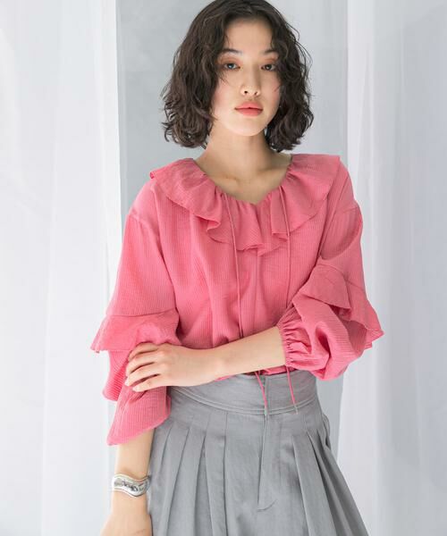 URBAN RESEARCH ROSSO / アーバンリサーチ ロッソ シャツ・ブラウス | 『WEB/一部店舗限定カラー』楊柳フリルブラウス | 詳細15