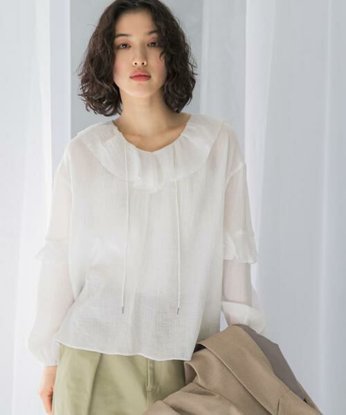 URBAN RESEARCH ROSSO / アーバンリサーチ ロッソ シャツ・ブラウス | 『WEB/一部店舗限定カラー』楊柳フリルブラウス | 詳細24