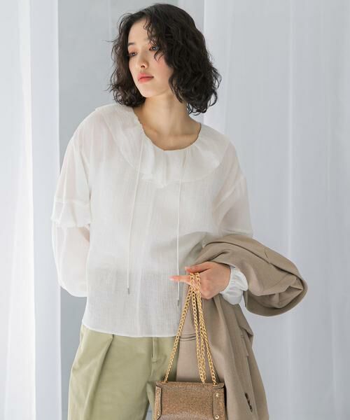 URBAN RESEARCH ROSSO / アーバンリサーチ ロッソ シャツ・ブラウス | 『WEB/一部店舗限定カラー』楊柳フリルブラウス | 詳細25