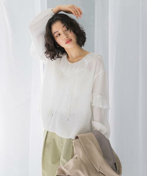URBAN RESEARCH ROSSO / アーバンリサーチ ロッソ シャツ・ブラウス | 『WEB/一部店舗限定カラー』楊柳フリルブラウス | 詳細26