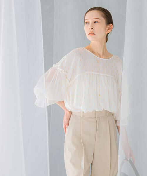 URBAN RESEARCH ROSSO / アーバンリサーチ ロッソ シャツ・ブラウス | カットジャガードフリルブラウス | 詳細7