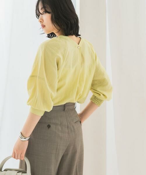 URBAN RESEARCH ROSSO / アーバンリサーチ ロッソ シャツ・ブラウス | 2WAYギャザースリーブブラウス(イエロー)