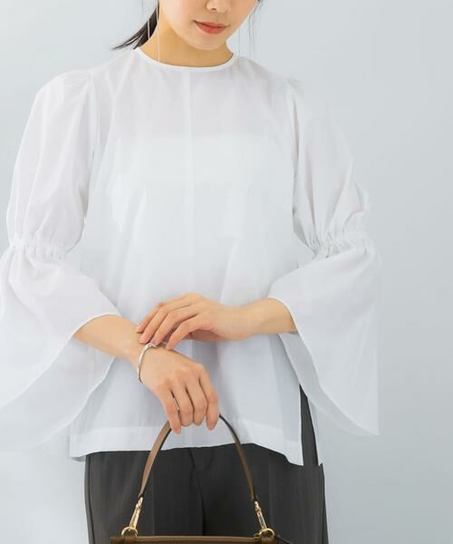 URBAN RESEARCH ROSSO/アーバンリサーチ ロッソ ギャザースリーブブラウス オフホワイト FREE URBAN RESEARCH ROSSO/アーバンリサーチ ロッソ ギャザースリーブブラウス オフホワイト FREE