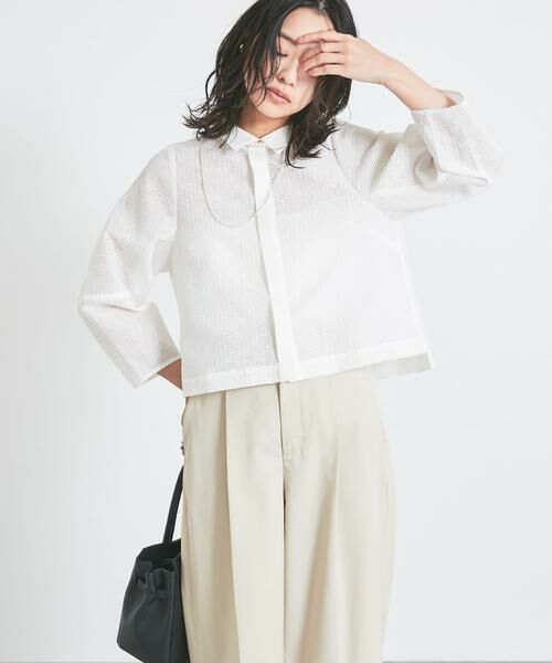 URBAN RESEARCH ROSSO / アーバンリサーチ ロッソ シャツ・ブラウス | シアージャガードフォルムブラウス | 詳細4