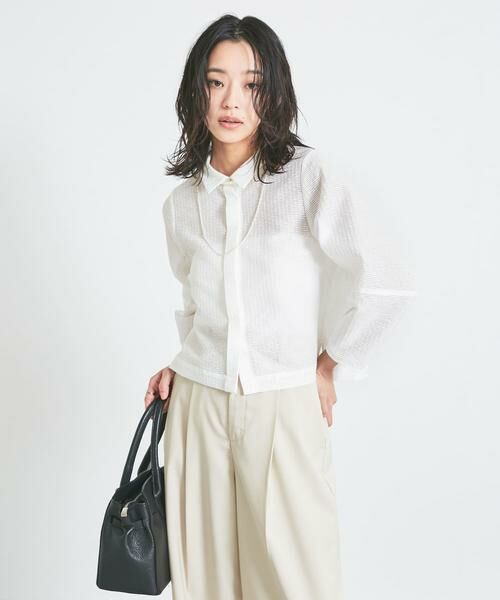 URBAN RESEARCH ROSSO / アーバンリサーチ ロッソ シャツ・ブラウス | シアージャガードフォルムブラウス | 詳細6