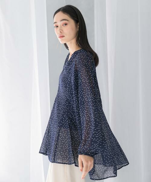 URBAN RESEARCH ROSSO/アーバンリサーチ ロッソ シアードットチュニック ネイビー FREE