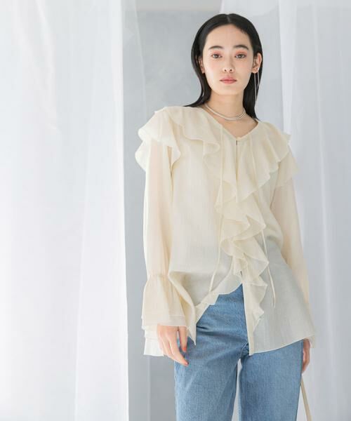 URBAN RESEARCH ROSSO / アーバンリサーチ ロッソ シャツ・ブラウス | 『WEB/一部店舗限定』ラッフルデザインブラウス | 詳細12