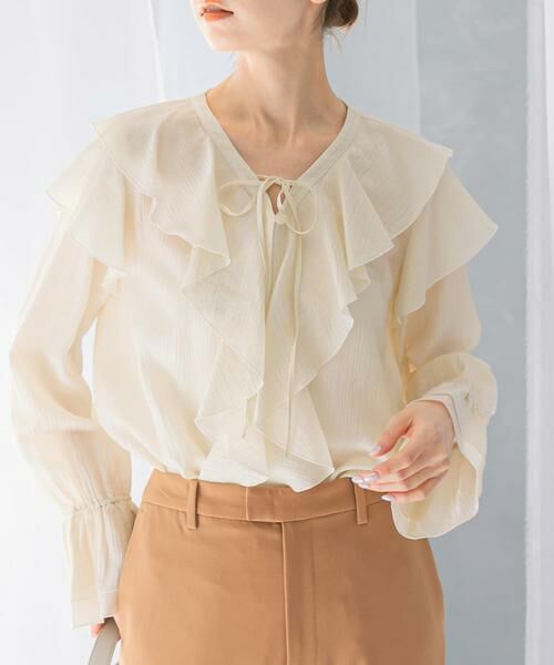 URBAN RESEARCH ROSSO / アーバンリサーチ ロッソ シャツ・ブラウス | 『WEB/一部店舗限定』ラッフルデザインブラウス | 詳細15