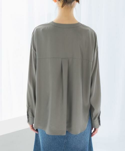 URBAN RESEARCH ROSSO / アーバンリサーチ ロッソ シャツ・ブラウス | キュプラツイルVネックブラウス | 詳細10