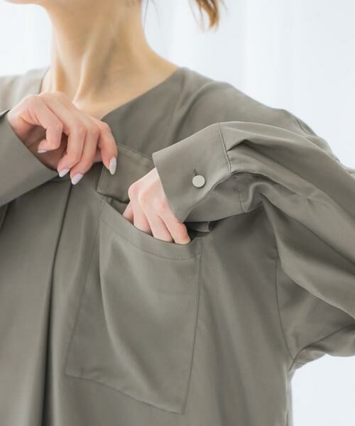URBAN RESEARCH ROSSO / アーバンリサーチ ロッソ シャツ・ブラウス | キュプラツイルVネックブラウス | 詳細12