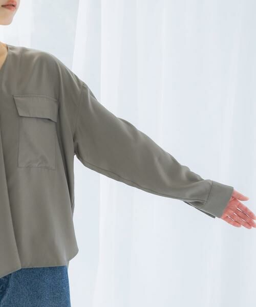 URBAN RESEARCH ROSSO / アーバンリサーチ ロッソ シャツ・ブラウス | キュプラツイルVネックブラウス | 詳細13