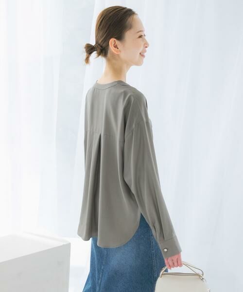 URBAN RESEARCH ROSSO / アーバンリサーチ ロッソ シャツ・ブラウス | キュプラツイルVネックブラウス | 詳細4