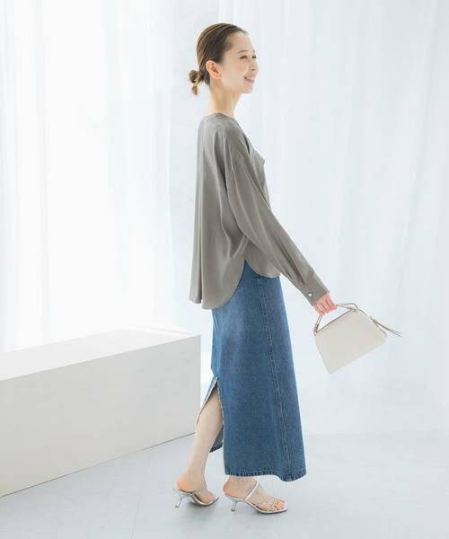 URBAN RESEARCH ROSSO / アーバンリサーチ ロッソ シャツ・ブラウス | キュプラツイルVネックブラウス | 詳細6