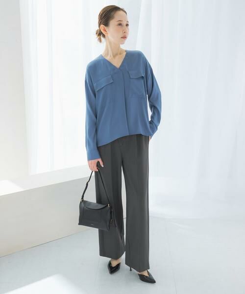 URBAN RESEARCH ROSSO / アーバンリサーチ ロッソ シャツ・ブラウス | キュプラツイルVネックブラウス | 詳細17