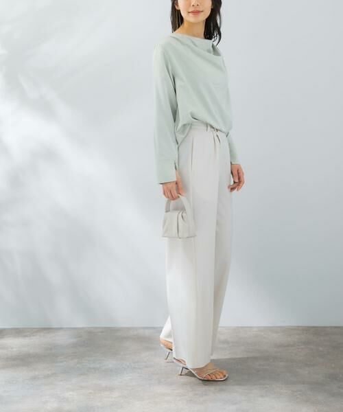 URBAN RESEARCH ROSSO / アーバンリサーチ ロッソ シャツ・ブラウス | ドレープネックサテンブラウス | 詳細1