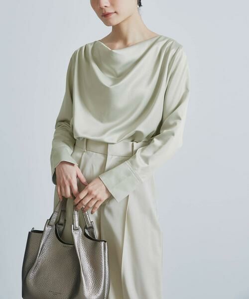 URBAN RESEARCH ROSSO / アーバンリサーチ ロッソ シャツ・ブラウス | ドレープネックサテンブラウス | 詳細2