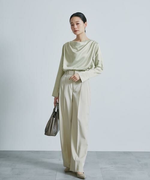 URBAN RESEARCH ROSSO / アーバンリサーチ ロッソ シャツ・ブラウス | ドレープネックサテンブラウス | 詳細5