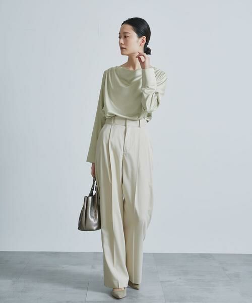 URBAN RESEARCH ROSSO / アーバンリサーチ ロッソ シャツ・ブラウス | ドレープネックサテンブラウス | 詳細6