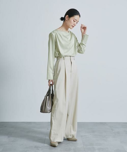 URBAN RESEARCH ROSSO / アーバンリサーチ ロッソ シャツ・ブラウス | ドレープネックサテンブラウス | 詳細7