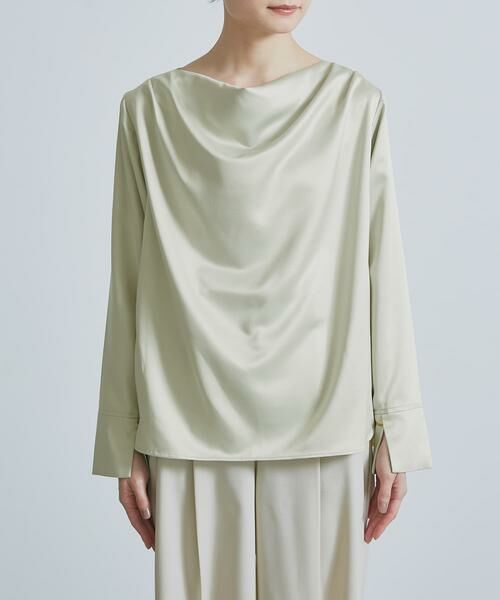 URBAN RESEARCH ROSSO / アーバンリサーチ ロッソ シャツ・ブラウス | ドレープネックサテンブラウス | 詳細8