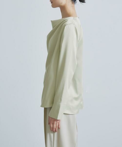 URBAN RESEARCH ROSSO / アーバンリサーチ ロッソ シャツ・ブラウス | ドレープネックサテンブラウス | 詳細9