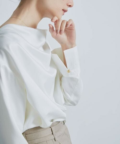 URBAN RESEARCH ROSSO / アーバンリサーチ ロッソ シャツ・ブラウス | ドレープネックサテンブラウス | 詳細22