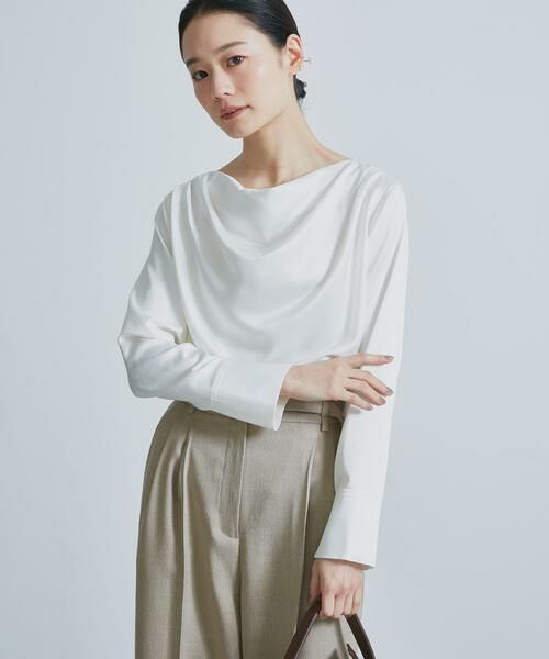 URBAN RESEARCH ROSSO / アーバンリサーチ ロッソ シャツ・ブラウス | ドレープネックサテンブラウス | 詳細23