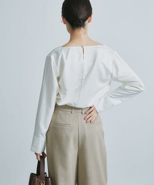 URBAN RESEARCH ROSSO / アーバンリサーチ ロッソ シャツ・ブラウス | ドレープネックサテンブラウス | 詳細24