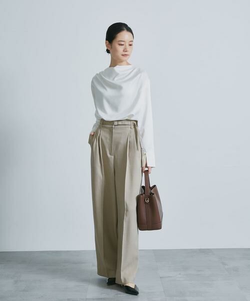 URBAN RESEARCH ROSSO / アーバンリサーチ ロッソ シャツ・ブラウス | ドレープネックサテンブラウス | 詳細25