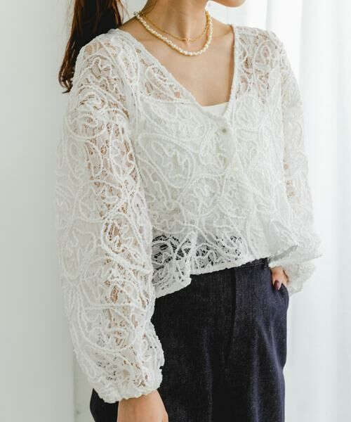 URBAN RESEARCH ROSSO / アーバンリサーチ ロッソ シャツ・ブラウス | F by ROSSO　コードレースブラウス | 詳細8