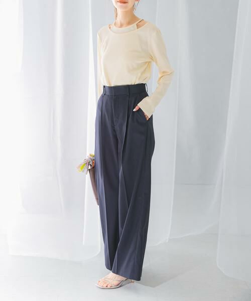 URBAN RESEARCH ROSSO / アーバンリサーチ ロッソ その他パンツ | ハイウエストワイドスラックス | 詳細17