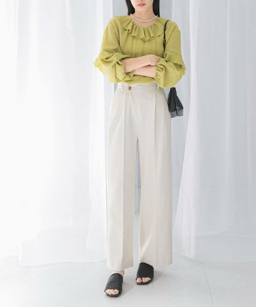 URBAN RESEARCH ROSSO / アーバンリサーチ ロッソ その他パンツ | ヘリンボーンラップストレートパンツ | 詳細1