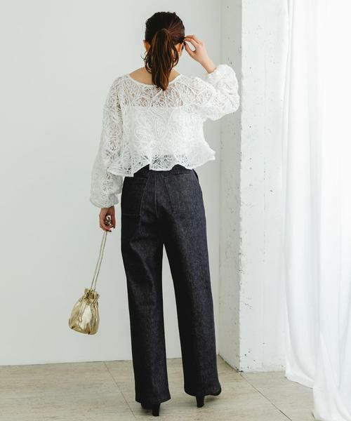 URBAN RESEARCH ROSSO / アーバンリサーチ ロッソ デニムパンツ | 『MADE IN JAPAN』F by ROSSO　モンスターストレッチワイドストレートデニム | 詳細5