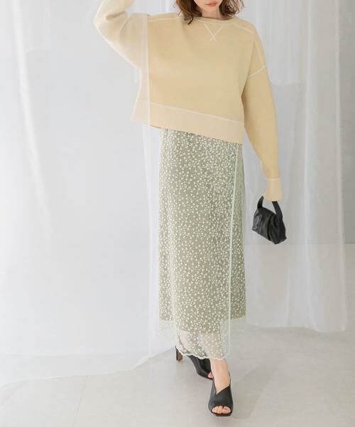 URBAN RESEARCH ROSSO / アーバンリサーチ ロッソ スカート | フラワースパンコールレーススカート | 詳細19