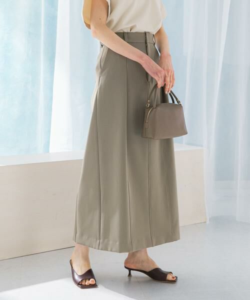 URBAN RESEARCH ROSSO / アーバンリサーチ ロッソ スカート | タックストレートスカート(カーキ)
