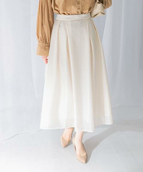 URBAN RESEARCH ROSSO / アーバンリサーチ ロッソ スカート | シアーメッシュフレアスカート | 詳細1