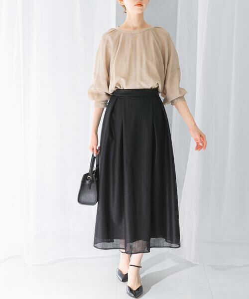 URBAN RESEARCH ROSSO / アーバンリサーチ ロッソ スカート | シアーメッシュフレアスカート | 詳細13